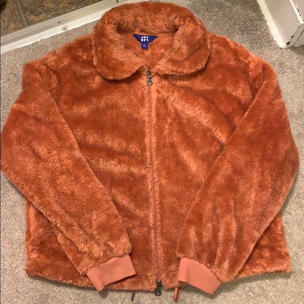 Joy Lab zip up teddy jacket